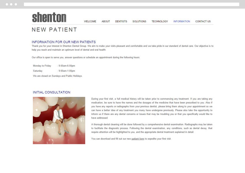 Singapore Web Design for Dental Clinic
